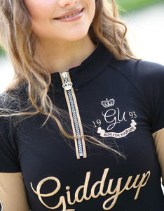 Giddy Up Girl Mable Zip Neck Top